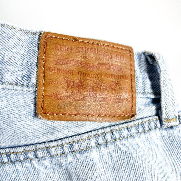 Levi's 501 90s Freehand Folk Jeans Premium Light Blue Button Fly Straight Sz 28 - Picture 12 of 15